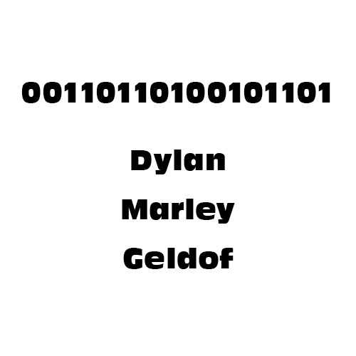 Dingbats Puzzle - Whatzit #637 - 00110110100101101 Dylan Marley Geldof