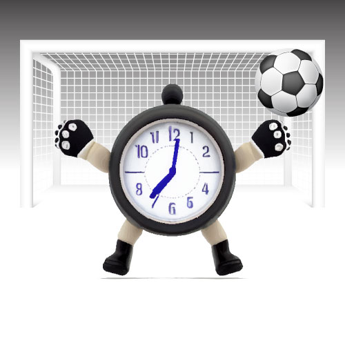 Dingbats Puzzle - Whatzit #715 - [Clock playing football]