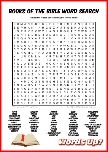 Books of the Bible Word Search - Free Printable PDF