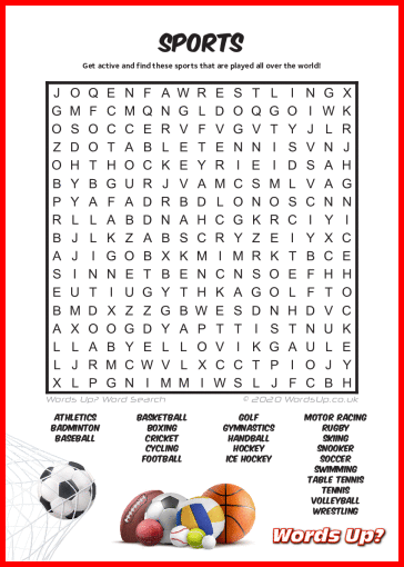 Sports Word Search Puzzle #69
