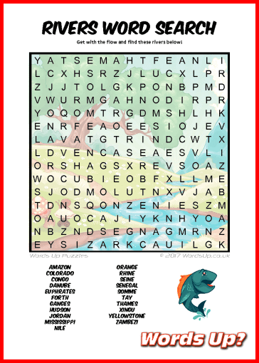 Rivers Word Search Puzzle #7