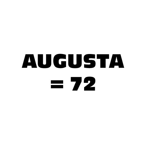 Dingbats Puzzle - Whatzit #386 - Augusta = 72