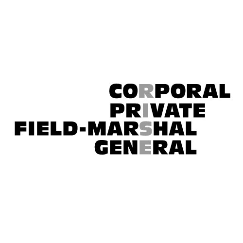 Dingbat Game #480 » CORPORAL PRIVATE FIELD-MARSHAL GENERAL » LEVEL 8