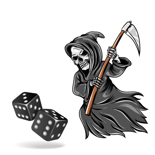 Dingbats Puzzle - Whatzit #664 - Dice [Grim Reaper]