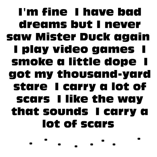 Dingbat Game #669 » I'm fine I have bad dreams but I never saw Mister  » LEVEL 26