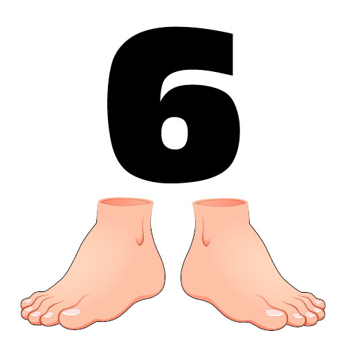 Dingbat Game #695 » 6 & Two Feet » LEVEL 6
