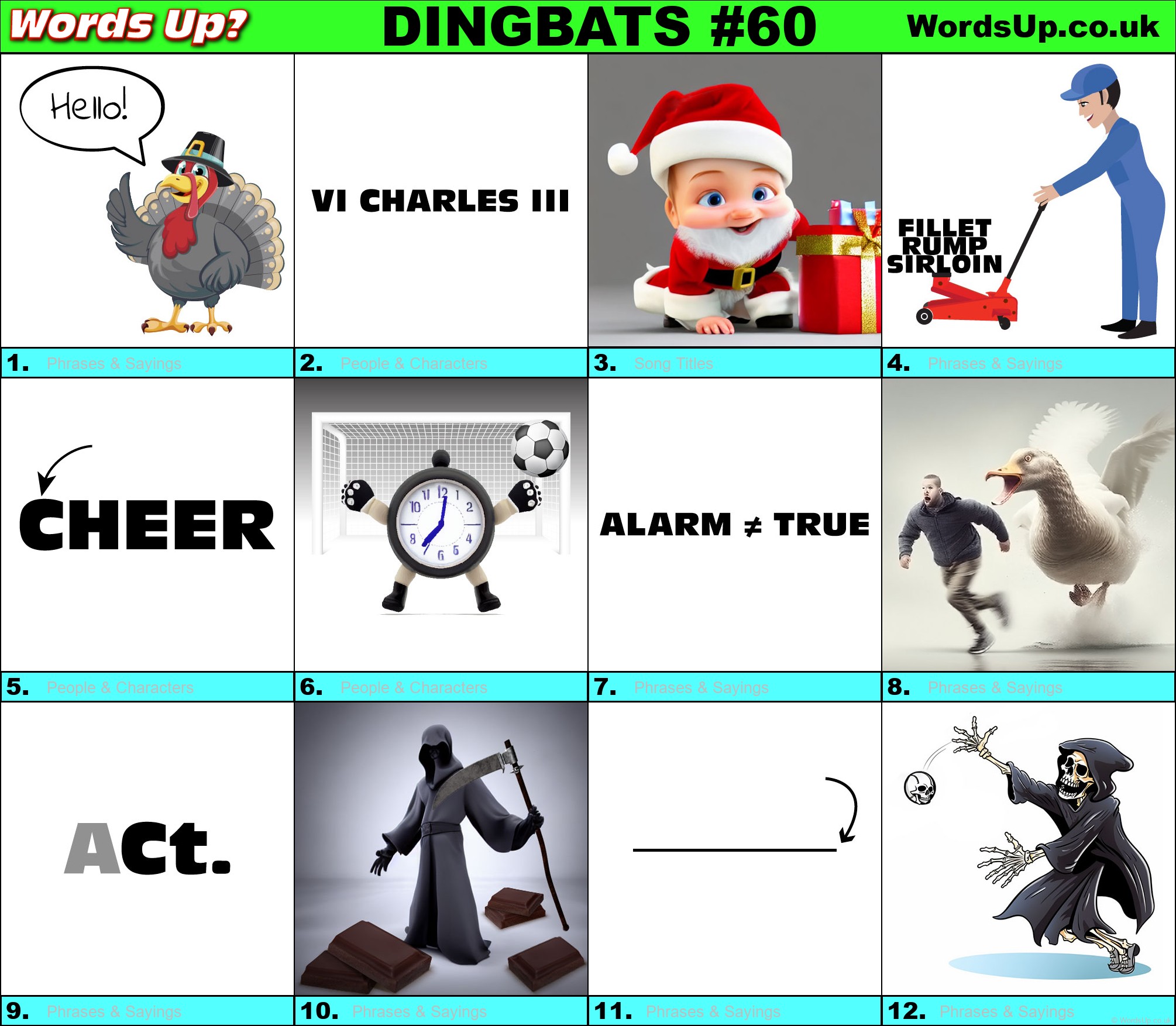 Printable Dingbats #60 - Rebus Puzzles