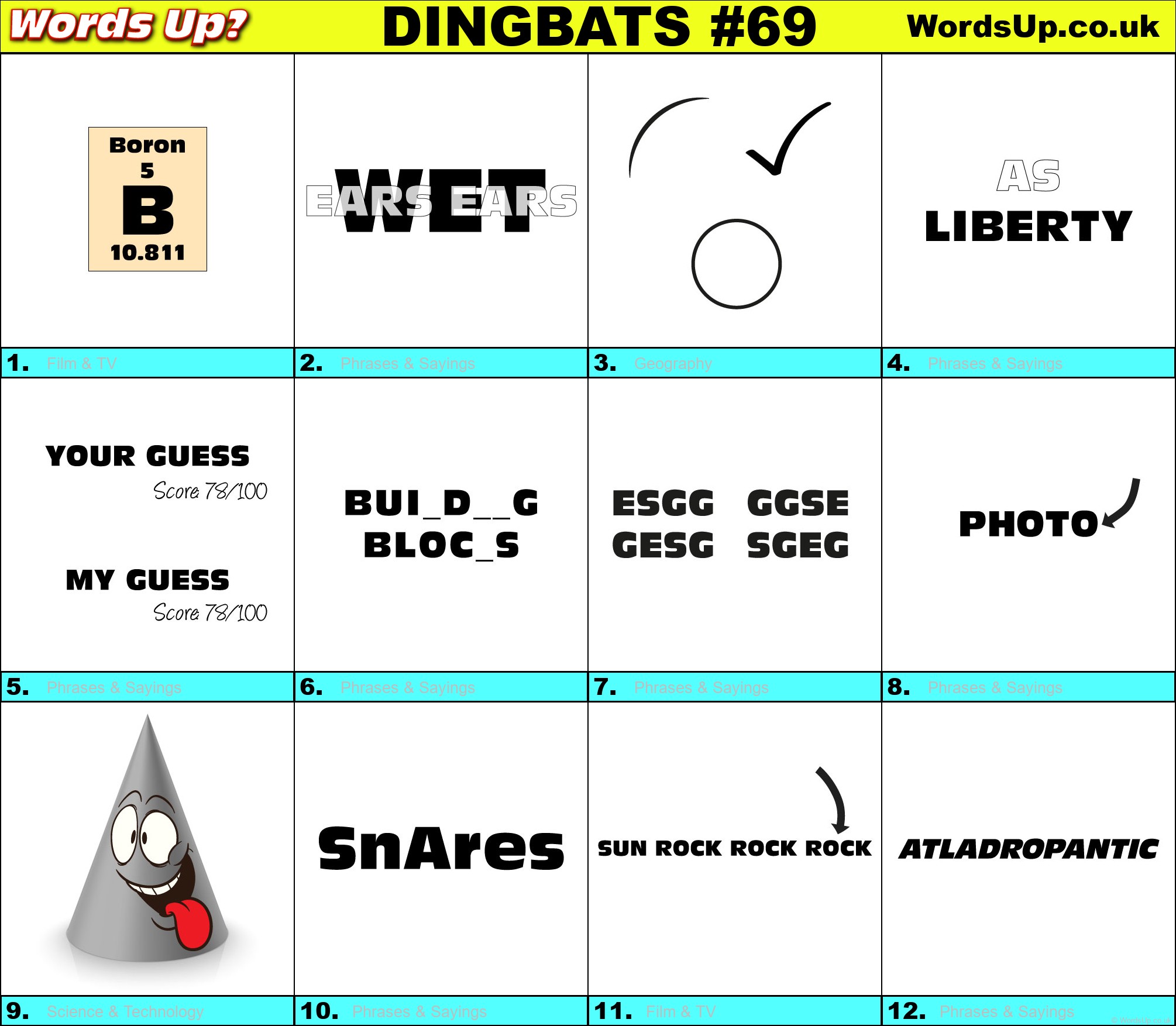 dingbats quiz r69 find the answers to over 700 dingbats