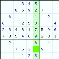 Sudoku - Full House Column