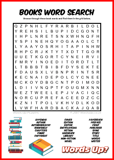 Books Word Search Puzzle #40