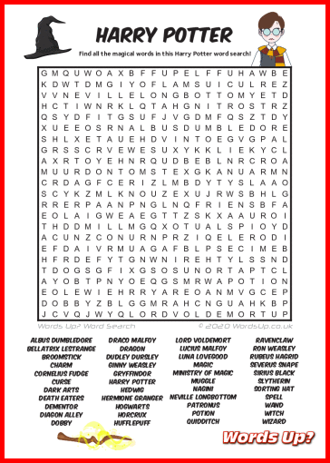 Harry Potter Word Search Puzzle #68